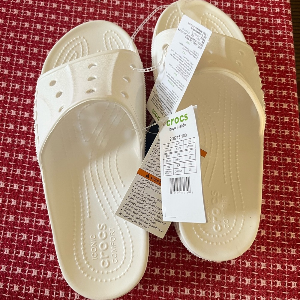 Crocs Classic White Slide Sandals